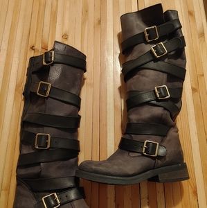 Knee High Buckle Boots